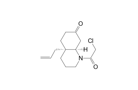 7(1H)-Quinolinone, 1-(chloroacetyl)octahydro-4a-(2-propenyl)-, cis-(.+-.)-