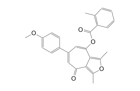 6-(4-methoxyphenyl)-1,3-dimethyl-4-oxo-4H-cyclohepta[c]furan-8-yl 2-methylbenzoate