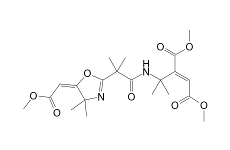 (Z)-2-[1-[2-(E)-(5-Methoxycarbonylmethylene-4,4-dimethyl-4,5-dihydrooxazol-2-yl)-2-methylpropionylamino]-1-methylethyl]maleic acid dimethyl ester
