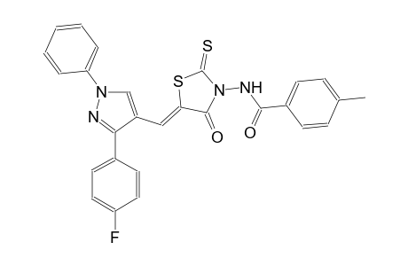 benzamide, N-[(5Z)-5-[[3-(4-fluorophenyl)-1-phenyl-1H-pyrazol-4-yl]methylene]-4-oxo-2-thioxothiazolidinyl]-4-methyl-