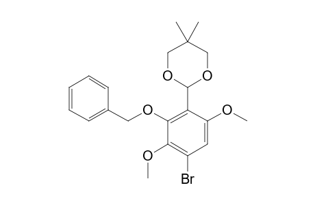 2-(2-BENZYLOXY-5-BROMO-3,6-DIMETHOXYPHENYL)-5,5-DIMETHYL-1,3-DIOXANE