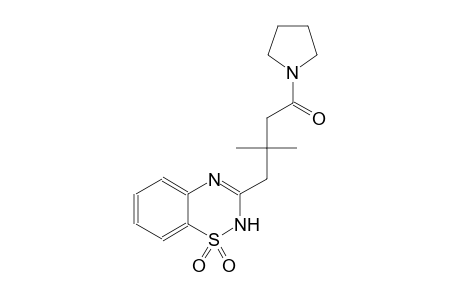 3-[2,2-dimethyl-4-oxo-4-(1-pyrrolidinyl)butyl]-2H-1,2,4-benzothiadiazine 1,1-dioxide