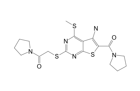 5-AMINO-4-METHYLSULFANYL-2-(PYRROLIDINOCARBONYLMETHYLSULFANYL)-THIENO-[2,3-D]-PYRIMIDIN-6-CARBOXYLIC-ACID-PYRROLIDIDE