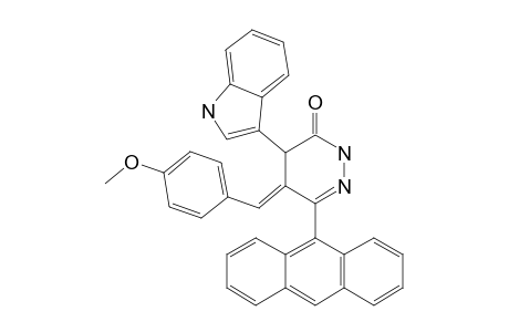 6-ANTHRACEN-9-YL-4-(1H-INDOL-3-YL)-5-(4-METHOXYBENZYLIDENE)-4,5-DIHYDRO-2H-PYRIDAZIN-3-ONE