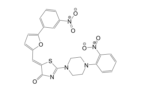 (5Z)-5-{[5-(3-nitrophenyl)-2-furyl]methylene}-2-[4-(2-nitrophenyl)-1-piperazinyl]-1,3-thiazol-4(5H)-one