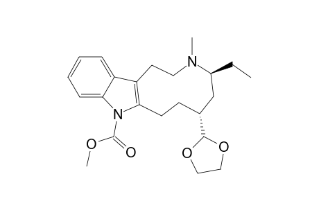 6-[2-(1,3-DIOXOLANYL)]-4-ETHYL-3-METHYL-8-METHOXYCARBONYL-2,3,4,5,6,7,8,9-OCTAHYDRO-1-H-AZECINO-[5.4-B]-INDOLE