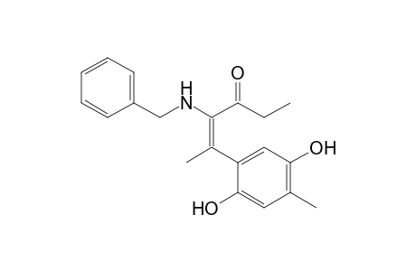 5-[2',5'-Dihydroxy-4'-methylphenyl]-4-[N-benzylamino]-4-hexen-3-one