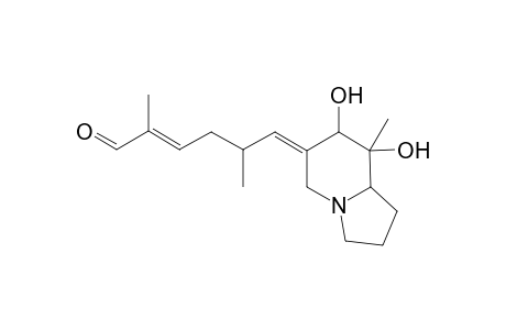 6-Methyl-6,7-dihydroxy-8-(2',5'-dimethyl-5'-formyl-4'-hexenylidene)-1-azabicyclo[3.4.0]nonane
