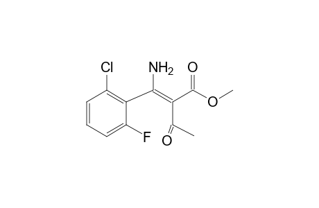 Methyl (2Z)-2-acetyl-3-amino-3-(2-chloro-6-fluorophenyl)-2-propenoate