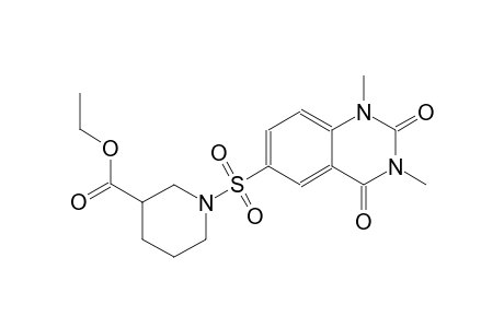 ethyl 1-[(1,3-dimethyl-2,4-dioxo-1,2,3,4-tetrahydro-6-quinazolinyl)sulfonyl]-3-piperidinecarboxylate