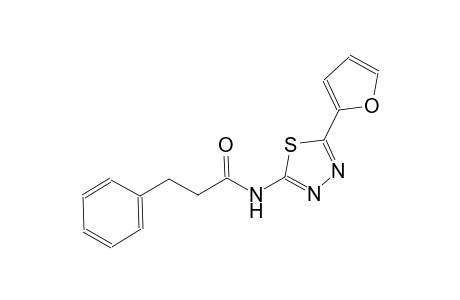 N-[5-(2-furyl)-1,3,4-thiadiazol-2-yl]-3-phenylpropanamide