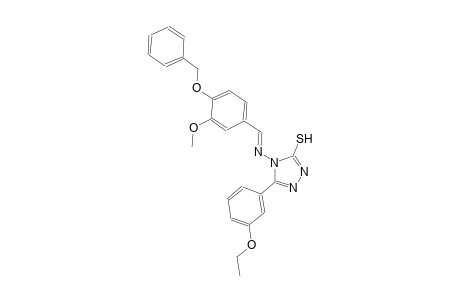 4-({(E)-[4-(benzyloxy)-3-methoxyphenyl]methylidene}amino)-5-(3-ethoxyphenyl)-4H-1,2,4-triazole-3-thiol