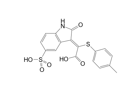 (2Z)-2-(1,2-Dihydro-2-oxo-5-sulfo-3H-indol-3-ylidene)-2-[(4-methylphenyl)sulfanyl]ethanoic Acid