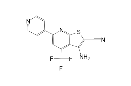 3-amino-6-(4-pyridinyl)-4-(trifluoromethyl)thieno[2,3-b]pyridine-2-carbonitrile