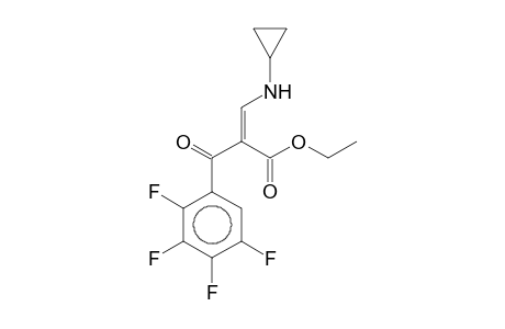 3-Cyclopropylamino-2-(2,3,4,5-tetrafluorobenzoyl)acrylic acid, ethyl ester