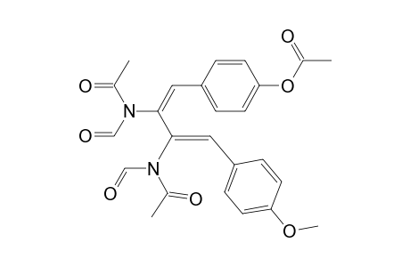 N,N'-bis-Formyl-N,N'-{ 1-[( 4'-acetoxyphenyl)methylene]-2-[( 4'-methoxyphenyl)methylene]-1,2-ethanediyl}-bis(acetamide)