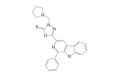 1-PHENYL-3-[3-PYRROLIDYLAMINO-(METHYL)-2-THIOXO-1,3,4-OXADIAZOL-5-YL]-BETA-CARBOLINE