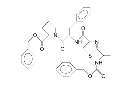 2-(<S>-1-Benzyloxycarbonylaminoethyl)-4-(benzyl prolinyl-phenylalanyl-carboxy)-thiazole