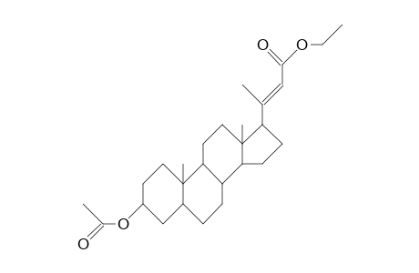 3b-Acetoxy-23-nor-5b-chol-20(22)(E)-en-24-oic acid, ethyl ester