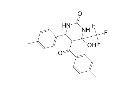 2(1H)-pyrimidinone, tetrahydro-4-hydroxy-5-(4-methylbenzoyl)-6-(4-methylphenyl)-4-(trifluoromethyl)-