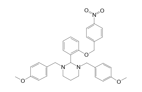 1,3-bis[(4-methoxyphenyl)methyl]-2-[2-[(4-nitrophenyl)methoxy]phenyl]-1,3-diazinane