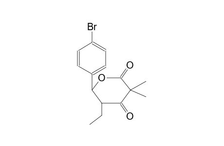 2H-pyran-2,4(3H)-dione, 6-(4-bromophenyl)-5-ethyldihydro-3,3-dimethyl-, (5R,6S)-