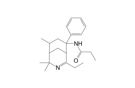 N-(2-Ethyl-4,4,6-trimethyl-8-phenyl-3-azabicyclo[3.3.1]non-2-en-8-yl)propionamide