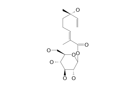 2-TRANS-2,6-DIMETHYL-6-HYDROXYOCTA-2,7-DIENOIC-ACID,BETA-GLUCOPYRANOSYLESTER