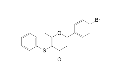 6-Methyl-2-(4-bromophenyl)-5-phenylthio-2,3-dihydro-4-pyrone
