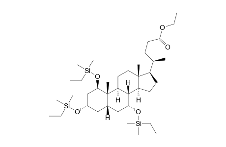 Ethyl 1.beta.,3.alpha.,7..alpha.-tris(dimethylethylsilyloxy)-5.beta.-cholanoate