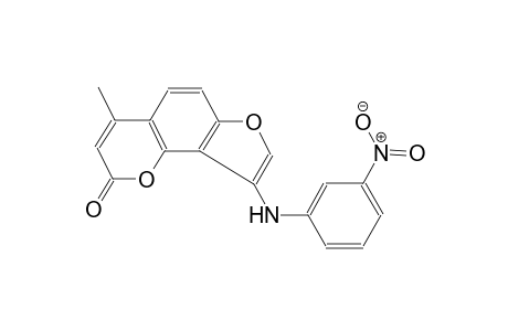 2H-furo[2,3-h][1]benzopyran-2-one, 4-methyl-9-[(3-nitrophenyl)amino]-