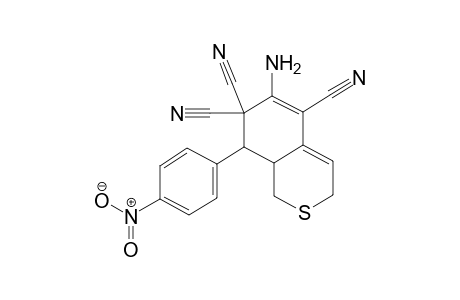 6-Amino-8-(4-nitrophenyl)-8,8a-dihydro-1H-isothiochromene-5,7,7(3H)-tricarbonitrile