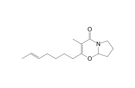2-[(E)-hept-5-enyl]-3-methyl-6,7,8,8a-tetrahydropyrrolo[2,1-b][1,3]oxazin-4-one