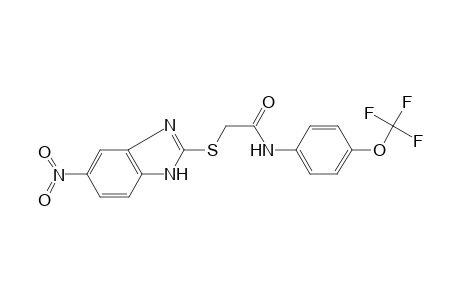 2-[(5-nitro-1H-benzimidazol-2-yl)sulfanyl]-N-[4-(trifluoromethoxy)phenyl]acetamide