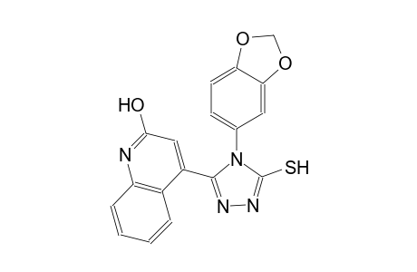 2-quinolinol, 4-[4-(1,3-benzodioxol-5-yl)-5-mercapto-4H-1,2,4-triazol-3-yl]-