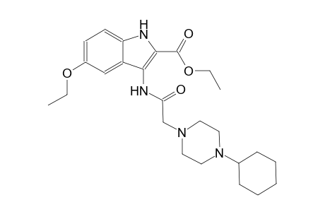 ethyl 3-{[(4-cyclohexyl-1-piperazinyl)acetyl]amino}-5-ethoxy-1H-indole-2-carboxylate