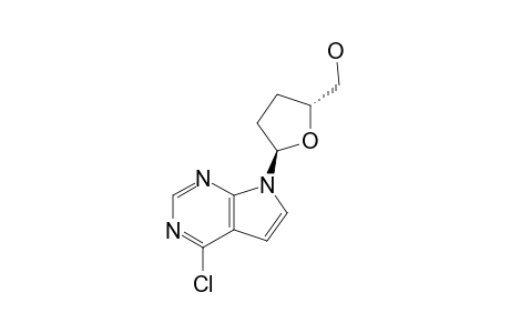 4-CHLORO-7-(2,3-DIDEOXY-ALPHA-D-GLYCERO-PENTOFURANOSYL)-7H-PYRROLO-[2,3-D]-PYRIMIDINE
