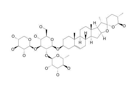 ANGUIVIOSIDE-C;3-O-ALPHA-L-RHAMNOPYRANOSYL-(1->2)-[BETA-D-XYLOPYRANOSYL-(1->3)]-BETA-D-GLUCOPYRANOSYL-(25R,26R)-SPIROST-5-EN-3-BETA,26-DIOL