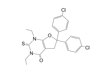 6,6-bis(4-chlorophenyl)-1,3-diethyl-2-sulfanylidene-5H-furo[2,3-d]pyrimidin-4-one