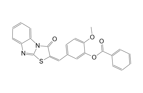 2-methoxy-5-[(E)-(3-oxo[1,3]thiazolo[3,2-a]benzimidazol-2(3H)-ylidene)methyl]phenyl benzoate