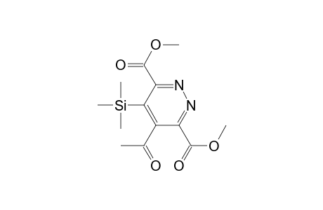 3,6-Pyridazinedicarboxylic acid, 4-acetyl-5-(trimethylsilyl)-, dimethyl ester