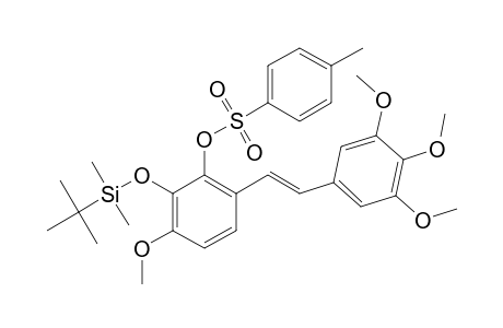 (E)-(3,4,5-TRIMETHOXY)-(2'-(PARA-TOLUENESULFONYLOXY)-3'-[(TERT.-DIMETHYLSILYL)-OXY])-STILBENE;MINOR_ISOMER