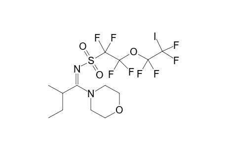 N'-(iodotetrafluoroethoxytetrafluoroethyl)sulfonyl-N,N-cyclo(ethyleneoxyethylene)-3-butanamidine