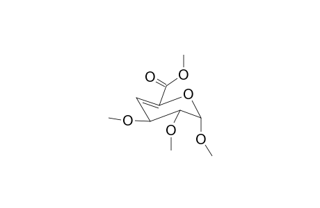 Methyl(methyl-4-deoxy-2,3-di-o-methyl.beta.L-threo-hex-4-enopyranosid)uronate