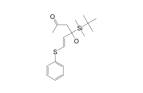(E)-4-(tert-butyl-dimethyl-silyl)-4-hydroxy-6-(phenylthio)hex-5-en-2-one