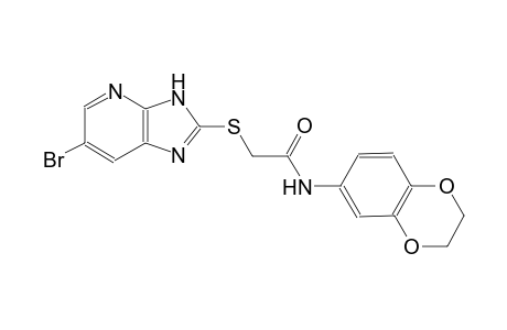2-[(6-bromo-3H-imidazo[4,5-b]pyridin-2-yl)sulfanyl]-N-(2,3-dihydro-1,4-benzodioxin-6-yl)acetamide