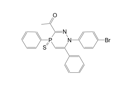 1-[1-(4-bromophenyl)-4,6-diphenyl-4-sulfido-1,4-dihydro-1,2,4-diazaphosphorin-3-yl]ethanone