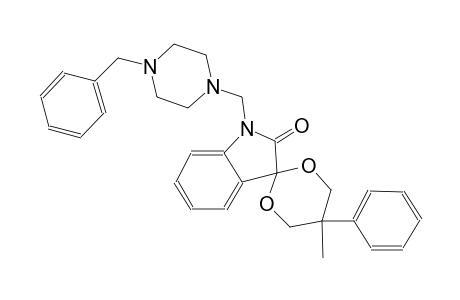 1-((4-benzylpiperazin-1-yl)methyl)-5'-methyl-5'-phenylspiro[indoline-3,2'-[1,3]dioxan]-2-one