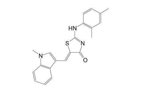 (5Z)-2-(2,4-dimethylanilino)-5-[(1-methyl-1H-indol-3-yl)methylene]-1,3-thiazol-4(5H)-one