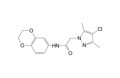 2-(4-chloro-3,5-dimethyl-1H-pyrazol-1-yl)-N-(2,3-dihydro-1,4-benzodioxin-6-yl)acetamide